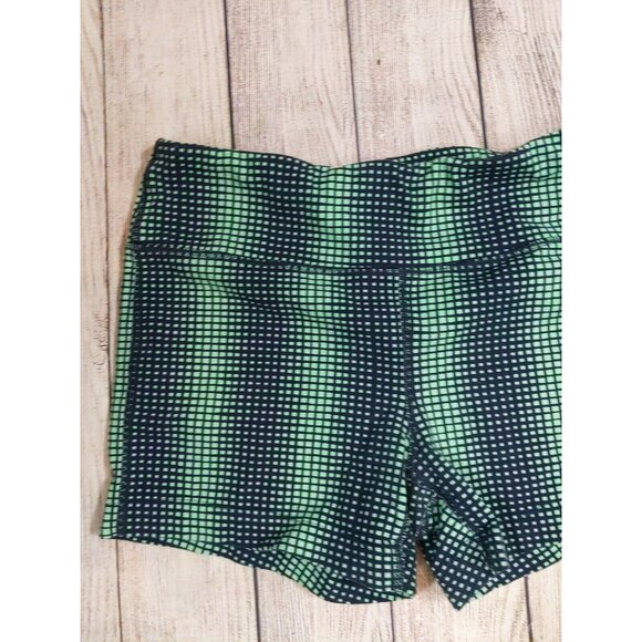 ATHLETA Women's GALATIC CHATURANGA Blue Green Spandex Shorts Size Small - Picture 2 of 7
